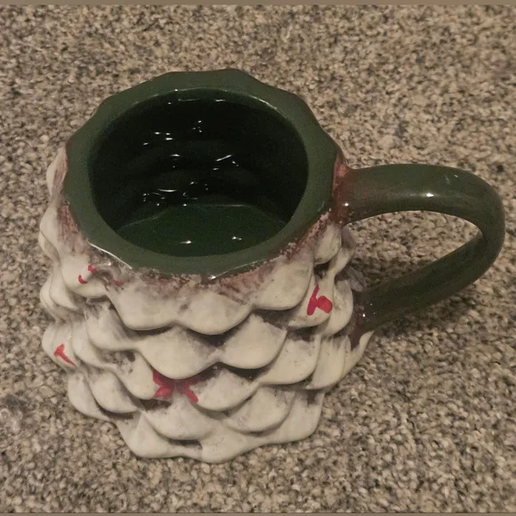 Frosted Christmas Tree Ceramic Mug Holiday Festive - Picture 2 of 3